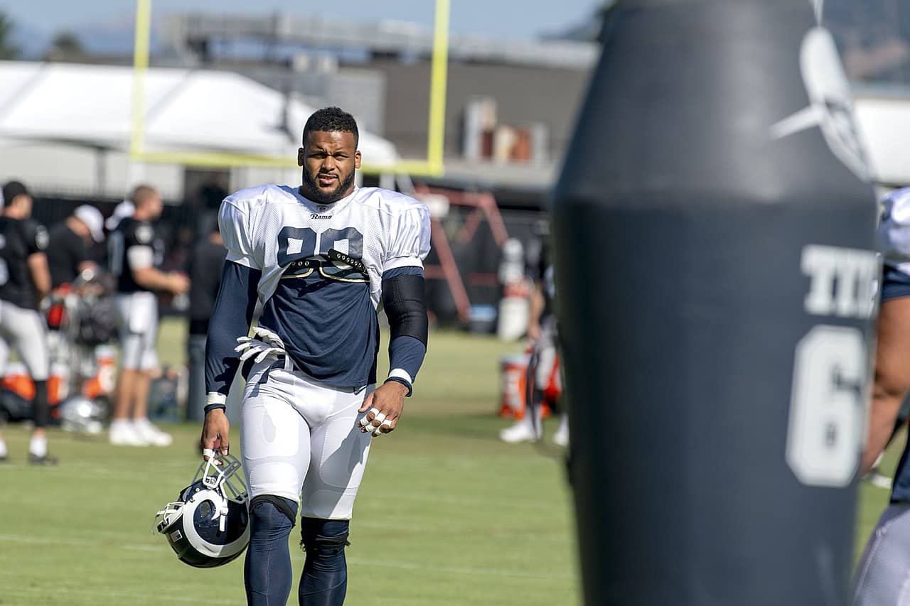 Los Angeles Rams Defensive Lineman Aaron Donald. Photo Credit: The 621st Contingency Response Wing | Under Creative Commons License