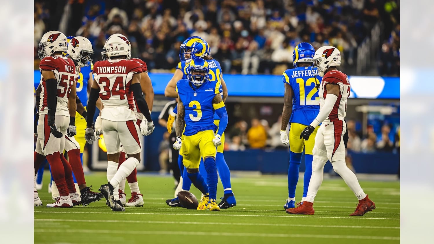 Los Angeles Rams Wide Receiver Odell Beckham Jr. During The Wild Card Playoff Game Against The Arizona Cardinals. Photo CreditL Brevin Townsell | LA Rams