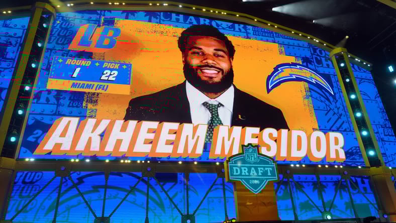 Chargers Draft OLB Akheem Mesidor In Round 1 2 Chargers Draft OLB Akheem Mesidor In Round 1