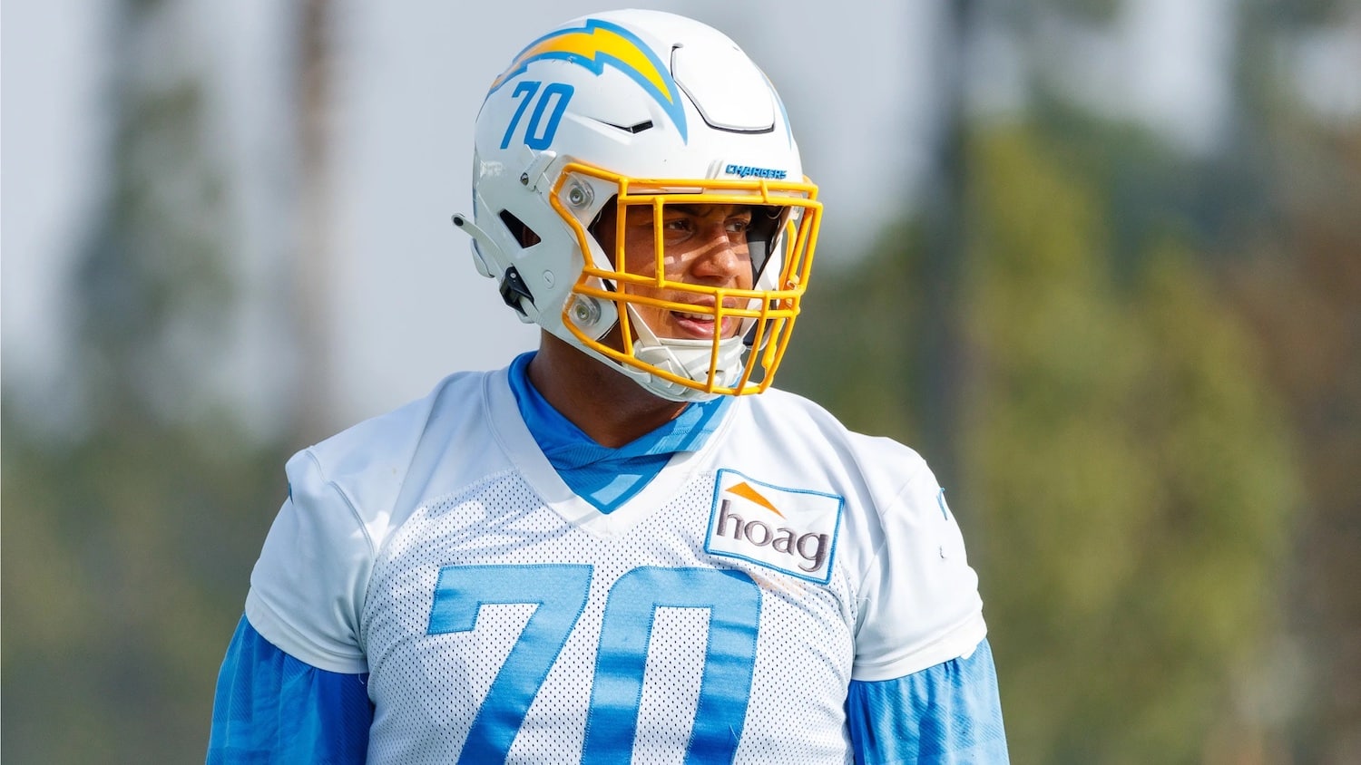 Los Angeles Chargers Left Tackle Rashawn Slater. Photo Credit: Ty Nowell | LA Chargers