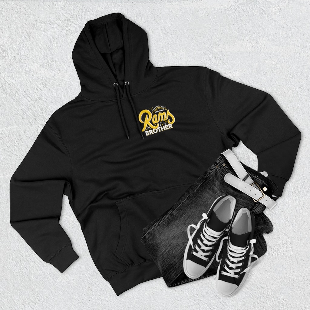 Rams Brother Hoodie (Skyline) White - Rams Brothers Podcast - LAFB