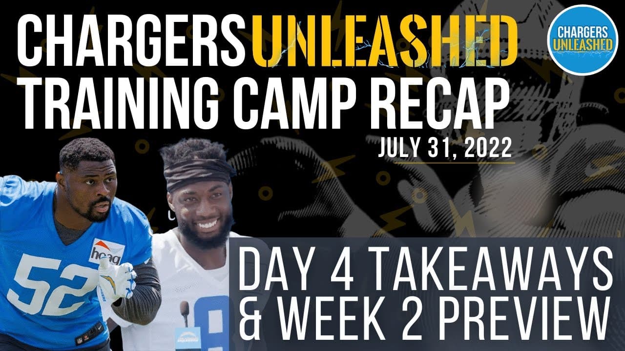 Chargers Training Camp Day 4 Recap & Wk 2 Preview  Mike Williams, Isaiah  Spiller & Offense Respond - LAFB Network