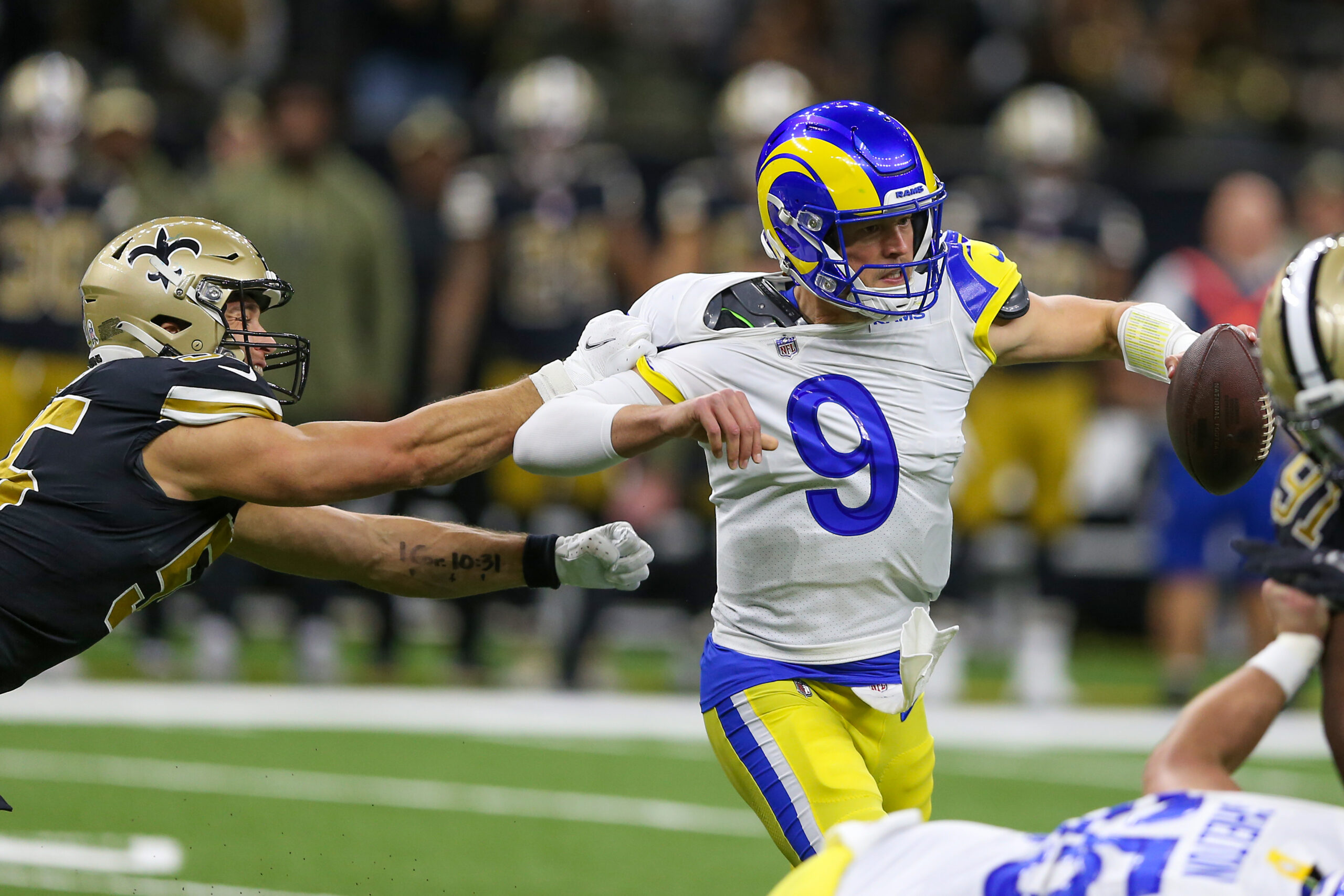 2023 los angeles rams john matthew stafford and stetson bennett