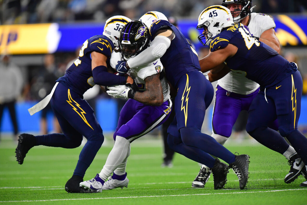 Chargers Defense Punch Above Their Weight Against Ravens Keep Them In