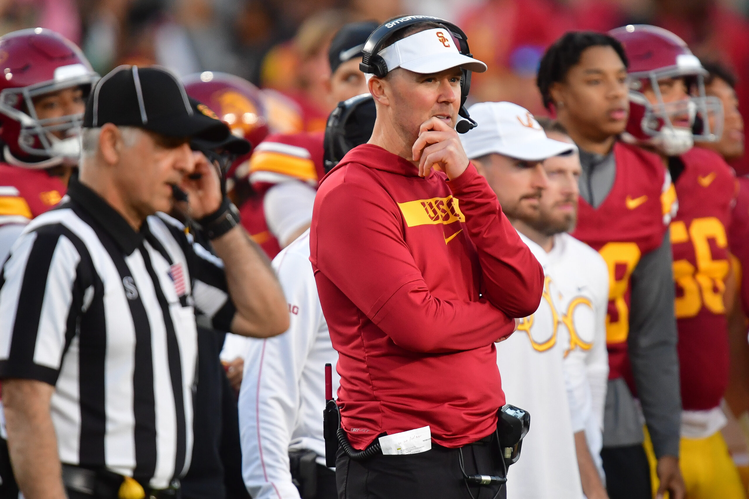 NCAA Football: Nebraska at Southern California | USC Trojans Head Coach Lincoln Riley