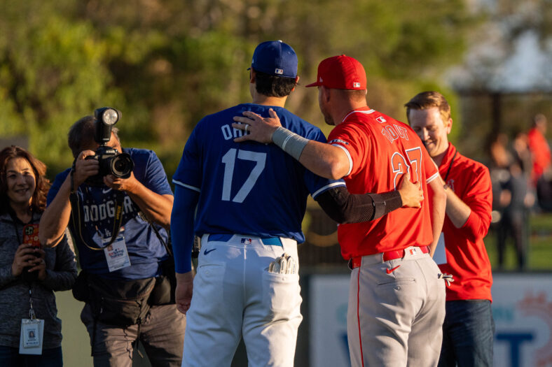 MLB: Spring Training-Los Angeles Angels at Los Angeles Dodgers Shohei Ohtani